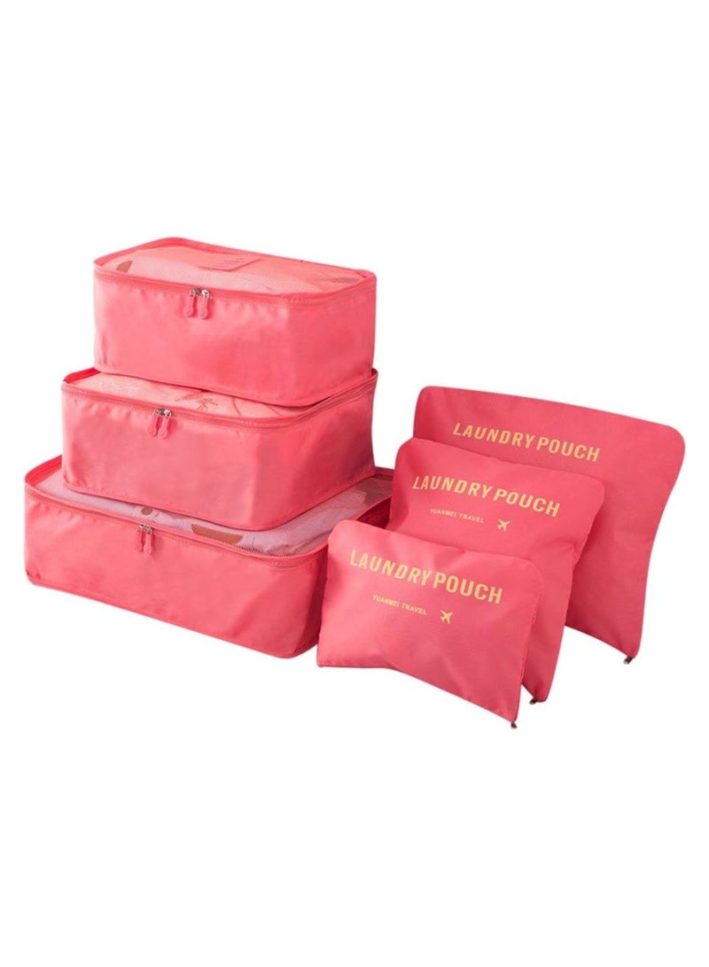 Dragon 6 in 1 Luggage Organizer, shoppingjy Bags Compression Luggage Organizer Travel Cubes Packing 6 Units (3 Mesh Bag, 3 Laundry Bag),Suitcase Organizers Travel...  - Image 1
