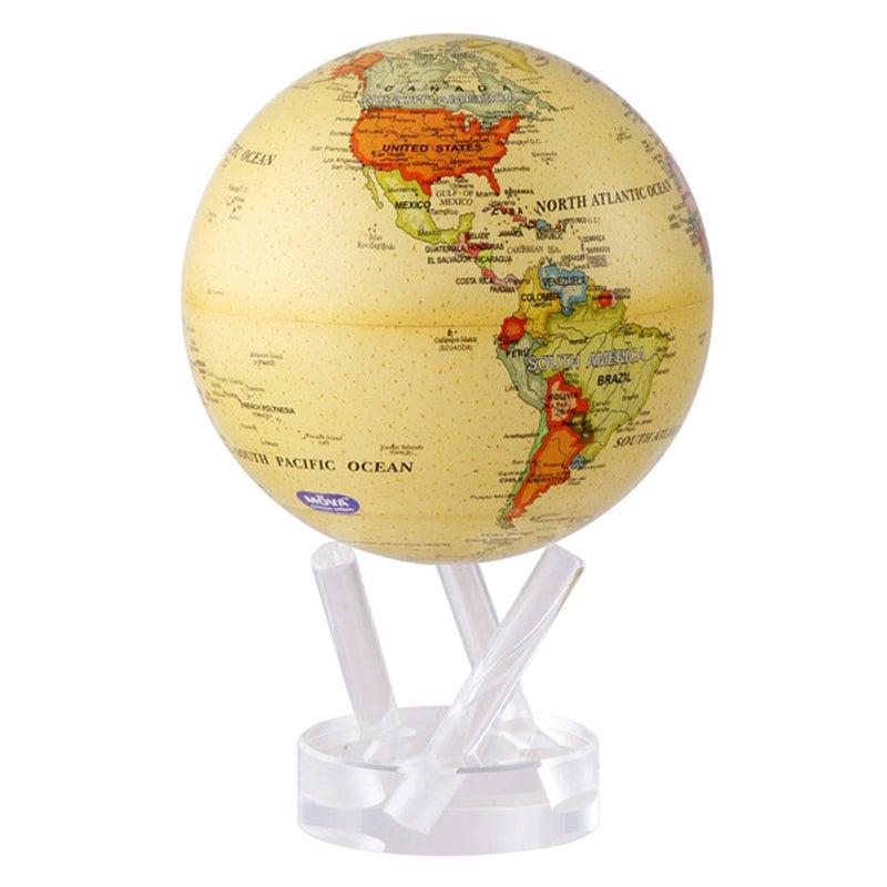 MOVA Globe Yellow Political Map 6" - Image 1