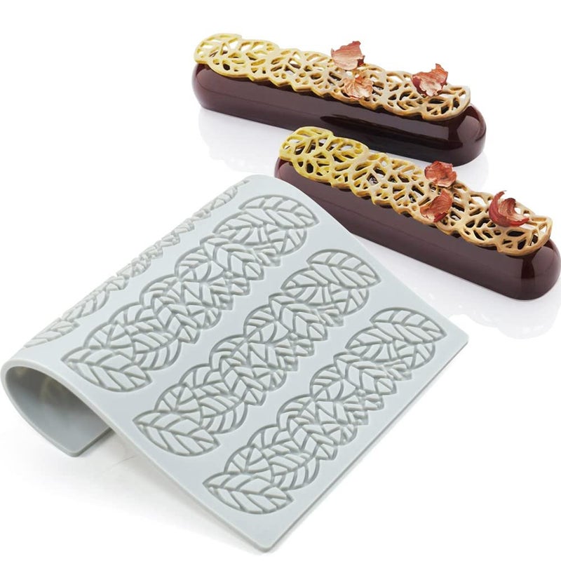 Hollow Leaf Silicone Molds Lover Heart Chocolate Molds Geometry 3D Silicone Mould Chocolate Candy Leaf Mold Sugar Craft Cake Decoration Cupcake Top E_Leaf_64 516 012inch