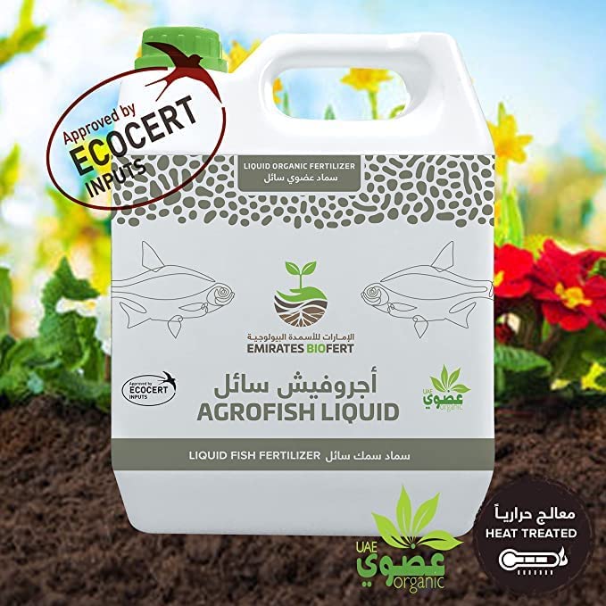 EMIRATES BIOFERT Agrofish Liquid Organic Fertilizer by Emirates BioFert - 1 Gallon (3.8 L) - MOCCAE/ECOCERT Approved for Plant Growth - Image 2