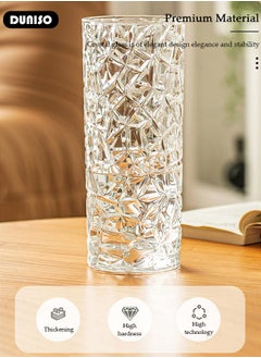 DUNISO Creative Clear Glass Vase Craft Aesthetic Decorative Small Flower Vase Hydroponic Plant Desktop Ornament Modern Irregularity Vase for Flowers Rose Home and Office  - Image 5