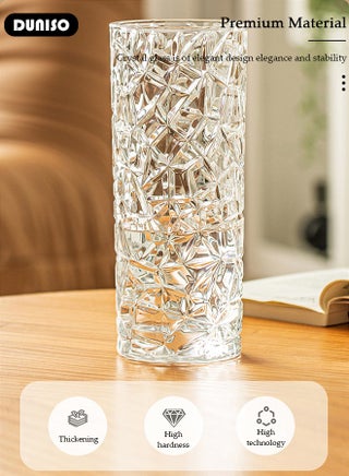Creative Clear Glass Vase Craft Aesthetic Decorative Small Flower Vase Hydroponic Plant Desktop Ornament Modern Irregularity Vase for Flowers Rose Home and Office - view 5