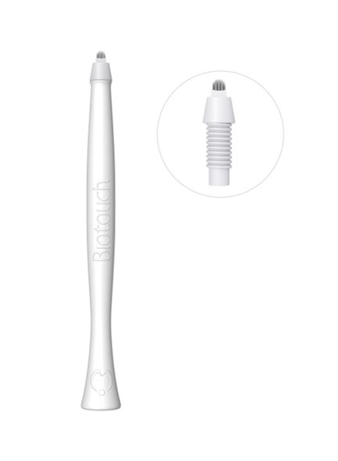 Biotouch Feather Touch Disposable White Pen With 17 U Shape Needle 10 Sets Bag