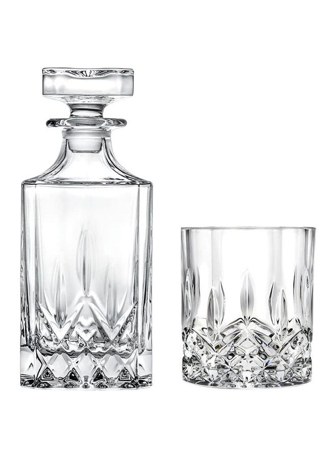 RCR Glass Cups Set With Bottle 7 Pieces - Clear 