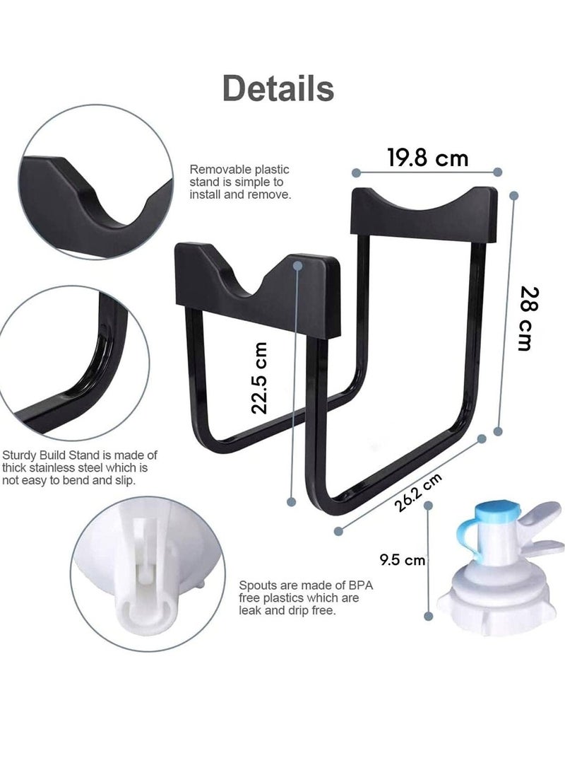 Beauenty Water Dispenser Stand with Dispenser Valve, 3-5 Gallon Water Bottle Stand, Non Slip Water Jug ​​Holder  - Image 2