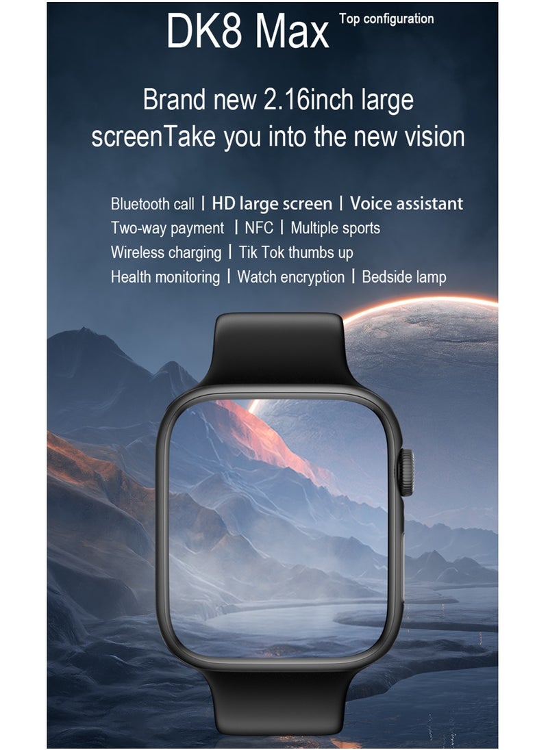 GULFLINK Smart Watch for Android and iOS Phones Compatible with Apple iPhone and Samsung Black  - Image 2