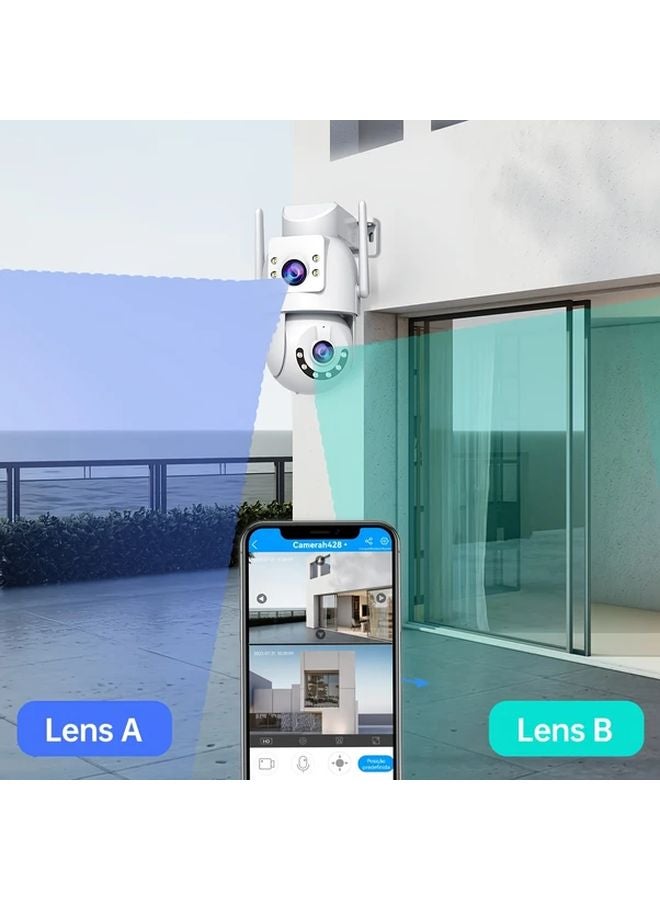 Dual 3MP PTZ Wireless Camera 5G WiFi Dual Lenses Two Way Intercom Auto Tracking Color AW3 32G Card - Image 4