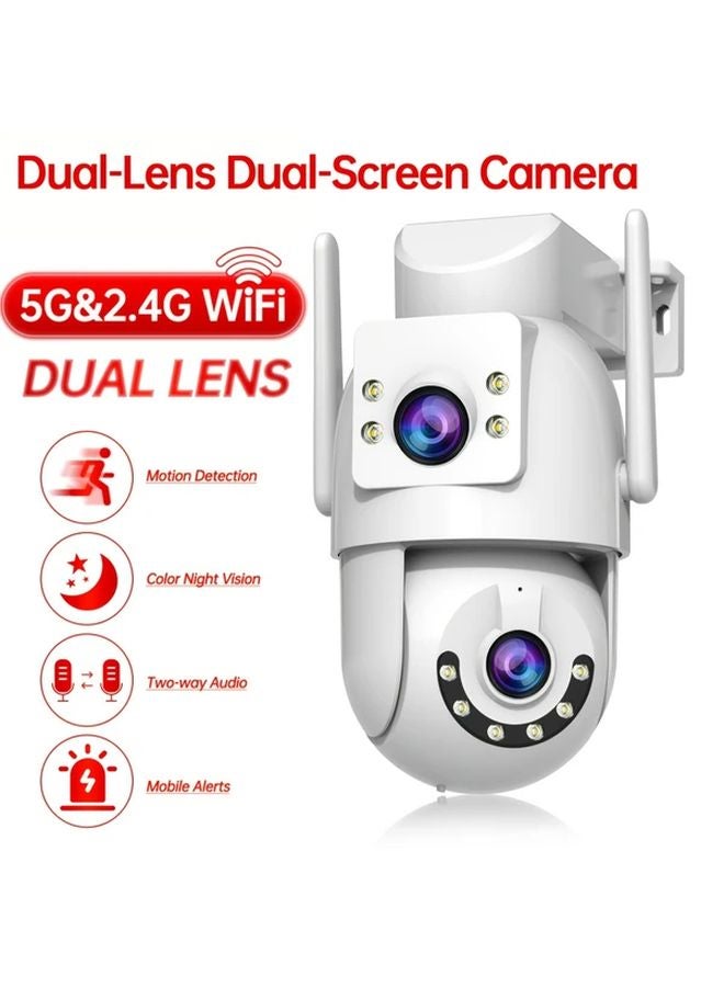 Dual 3MP PTZ Wireless Camera 5G WiFi Dual Lenses Two Way Intercom Auto Tracking Color AW3 32G Card - Image 2