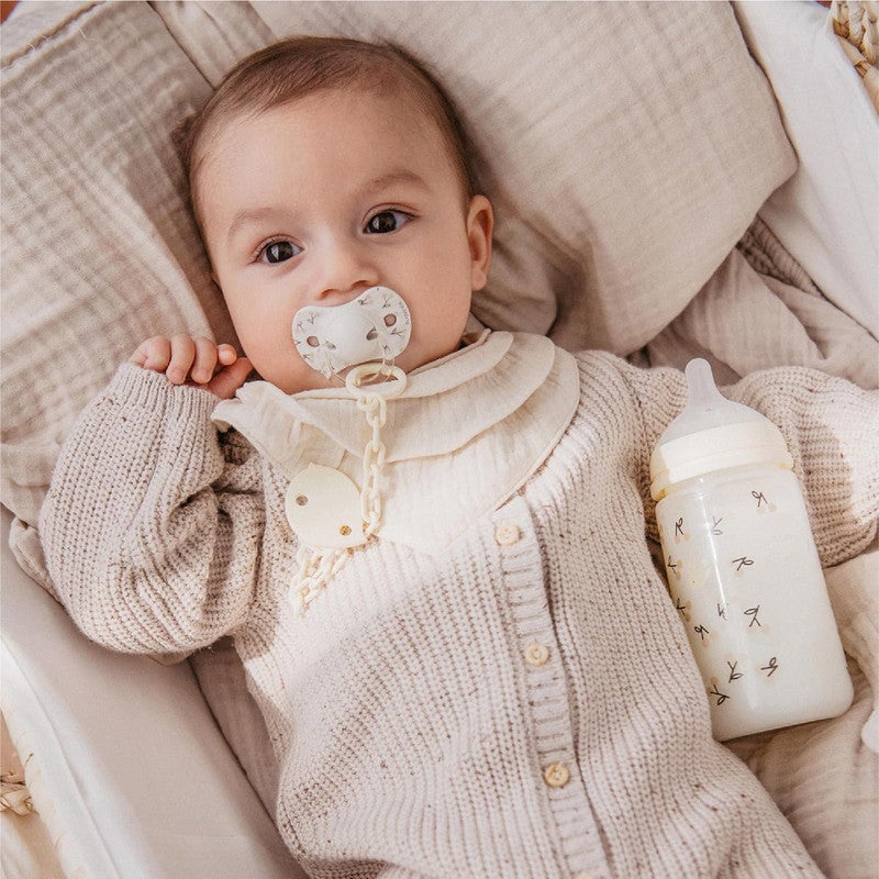 Suavinex, Anti-colic Bottle 270 ml with Physiological SX Pro Silicone Teat, Medium Flow (M), for Medium Density Liquids, Milk, Juice or Water, Babies +3 Months, Birdies, Beige - Image 4
