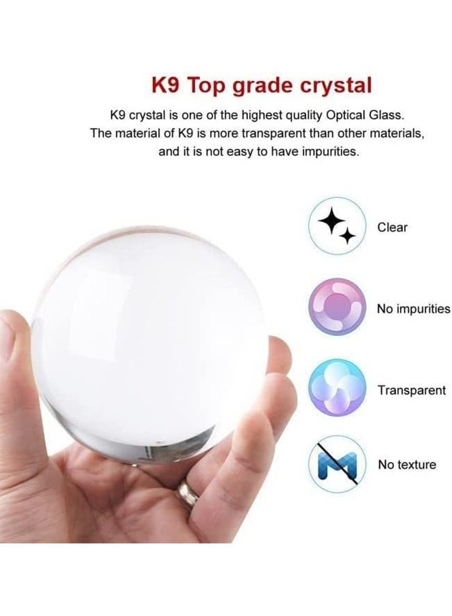 Arabest Rechargeable 3D Crystal Ball Night Light LED Light with Wooden Base Glass Ball Decorative Night Light, Touch to Turn on LED Light Decorative Light Gift Home Desktop Decor Solar System - Image 4