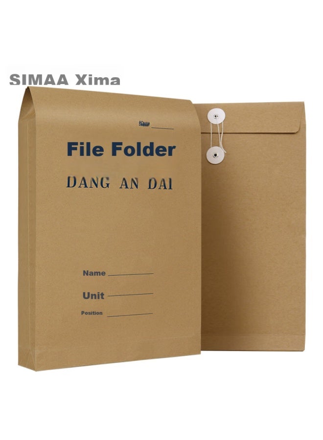 Simaa 20 A4 Kraft Paper File Folders, Blue-black Text, 5cm Side Width, For Tender Doents And Contracts, Office Supplies, 6137 - Image 5