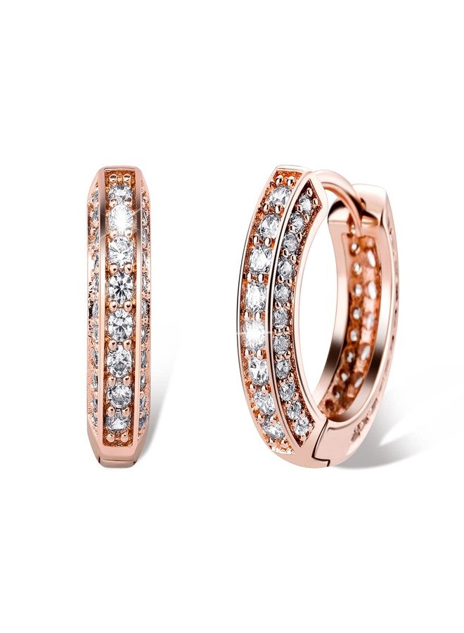TOPGRILLZ Iced Out Hoop Earrings Cubic Zirconia Huggie Cartilage Cuff Hypoallergenic Luxury Fashion Round Circle Earrings For Men Women - Image 1