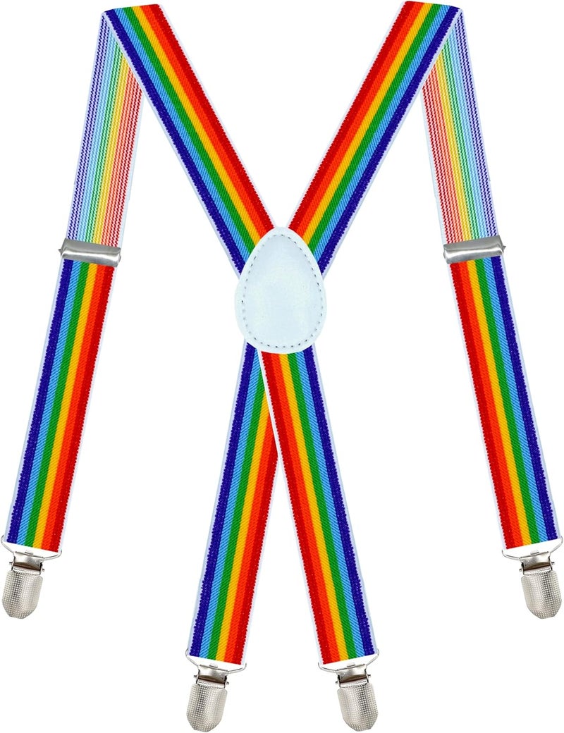 DIBI Suspenders for Men - Adjustable X back Suspender with 4 Strong Clips - Image 1