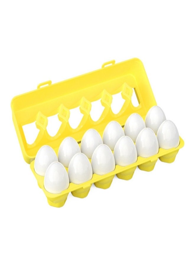 MIXDE 12-Piece Matching Eggs Toddler Toys, Shape Recognition Learning Educational Toys for Kids Boy Girls  - Image 2