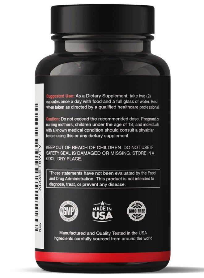 Natgrown Black Maca Root + Panax Ginseng Powder Capsules 1500 mg with Black Peruvian Maca Root & Korean Panax Ginseng Supplement for Men and Women - Vegan Pills (120 Count) - Image 3