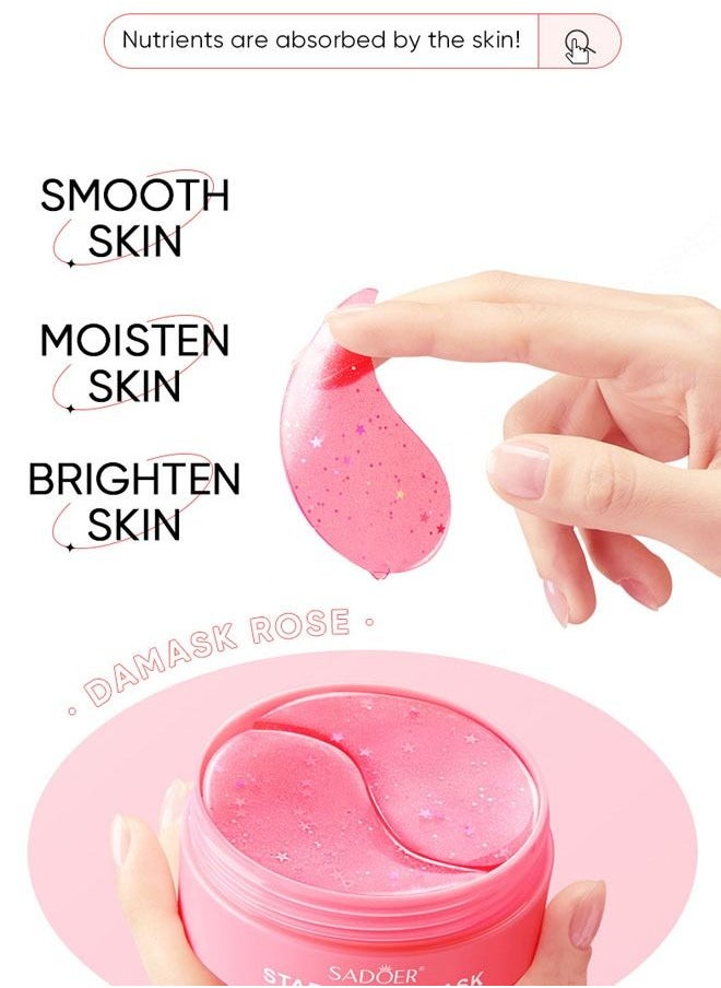 SADOER Damask Rose Starry Eye Mask Brightening Eye Rim Rose Moisturizing Eye Mask  - Image 4