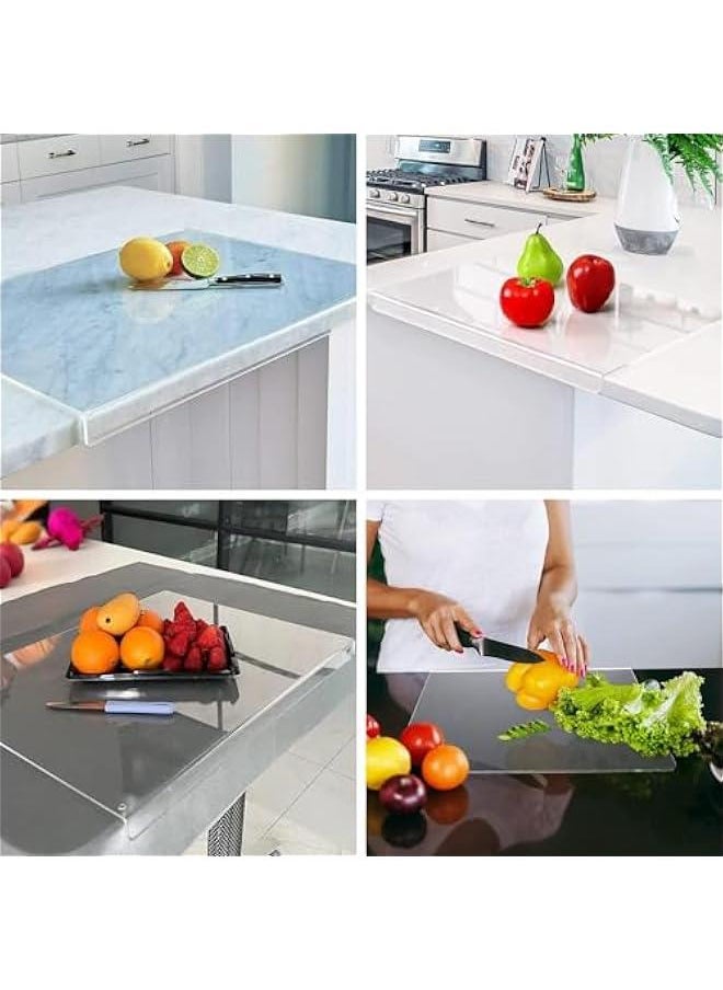 Acrylic Cutting Boards for Kitchen Counter,Clear Cutting Board for Kitchen, Acrylic Anti-Slip Transparent Cutting Board with Lip for Counter Countertop Protector Home Restaurant (35x45cm) - pzsku/Z3FD26685EB7732FADADCZ/45/_/1725417854/78b7f8f1-f4f5-462f-a057-64109ca3c7dd