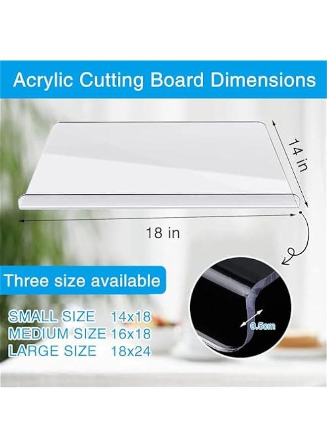 Acrylic Cutting Boards for Kitchen Counter,Clear Cutting Board for Kitchen, Acrylic Anti-Slip Transparent Cutting Board with Lip for Counter Countertop Protector Home Restaurant (35x45cm) - pzsku/Z3FD26685EB7732FADADCZ/45/_/1725418095/3d59b043-a9ba-41af-b3f7-486ee95ae1b5