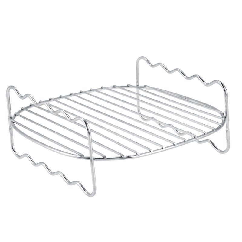 Replacement BBQ Rack: 2-Layer Stainless Steel Skewers - Dishwasher Safe Non-Stick Baking Tray for Philips Air Fryer, Rotisserie Oven, Outdoor BBQ - Image 1