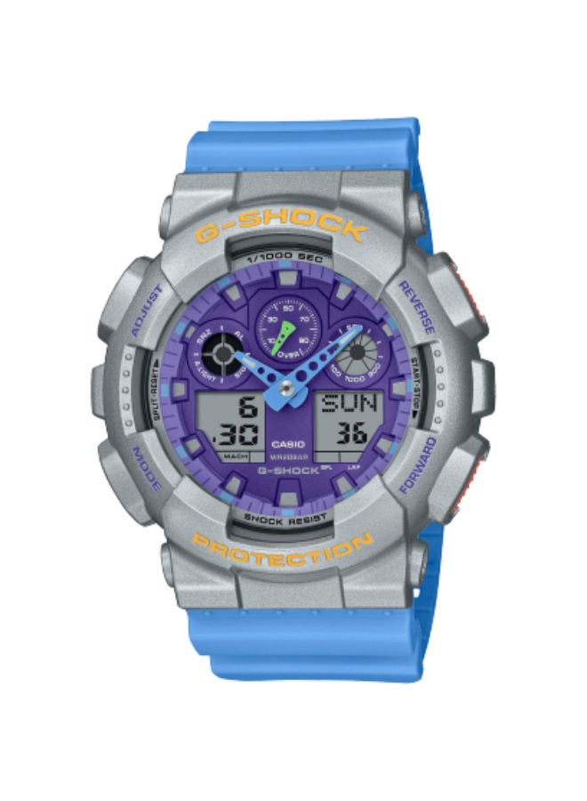CASIO G_Shock Resin Analog+Digital Wrist Watch GA-100EU-8A2DR - Image 1