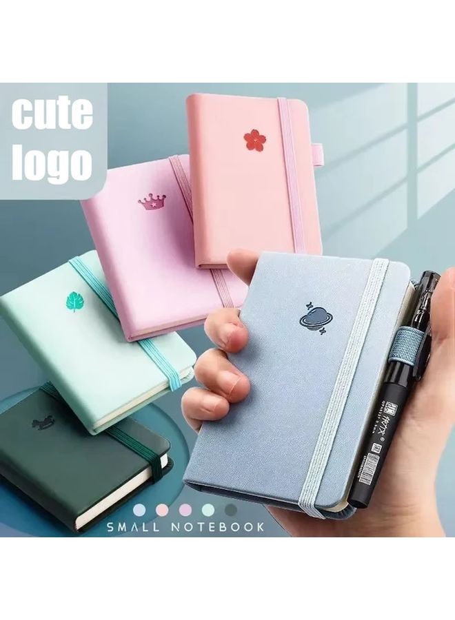 Purple Mini Notebook 8x11cm Pocket Notepad With Elastic Closure For School Office - Image 5