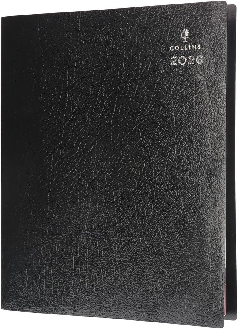 Collins - Leadership - 2026 12 Month Calendar Year Planner, Day-To-Page with Hourly Appointments Diary, A4 - Black (CP6743.99-26) - Image 1
