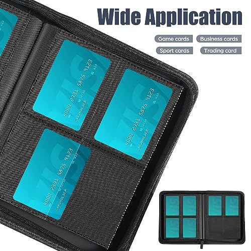 Pemocyny Card Binder 4 Pocket with Zipper, 288 Pockets Trading Card Holder Book, Premium PU Cover Zip Folder Binder, Side Loading Carrying Case Binder Album for TCG, MTG, Sports Cards, Game Cards - Image 5