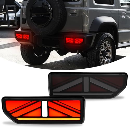 OKSIWA Sequential Full LED Tail Lights for Suzuki Jimny 2019-2024, with Start Up Sequence,Dynamic Turn Signal,Unique Appearance Design, Reverse, Brake Light Tail Lamp Rear Lights Assembly (Butterfly) - Image 1
