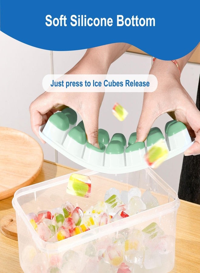 Weftnom 5 Pack 70 Cube Silicone Ice Cube Trays for Freezer with Lids, Easy-Release Stackable Ice Molds & Ice Trays, BPA-Free Freezer Ice Tray Set for Drinks,Coffee,Cocktails, Food,Ice Trays for Freezer. - Image 4