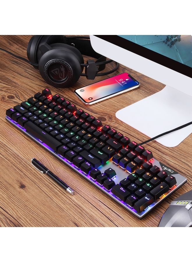 لوحة مفاتيح سلكية بإضاءة خلفية متعددة الألوان RGB تحتوي على 104 - Image 2