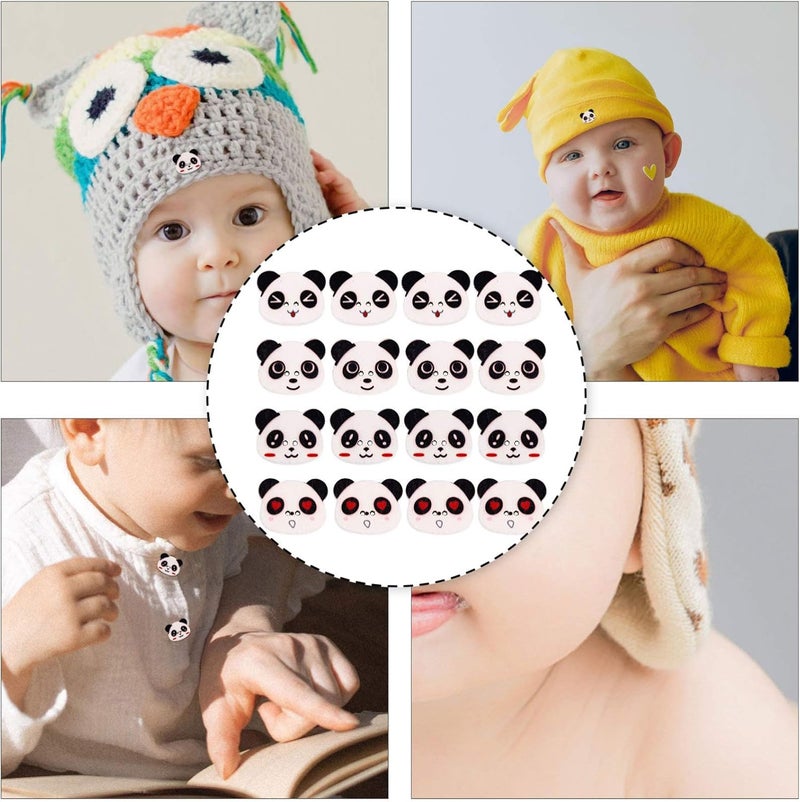 woobles Decorative Head Lovely for Fasteners Panda Clothing DIY Cute On Accessory Embellishment Scrapbooking Buttons Crafts Accessories Decoration Sewing Arts Sew Wooden Cartoon Flatback Panda Conventional 2.2X1.7X0.35CM - Image 2