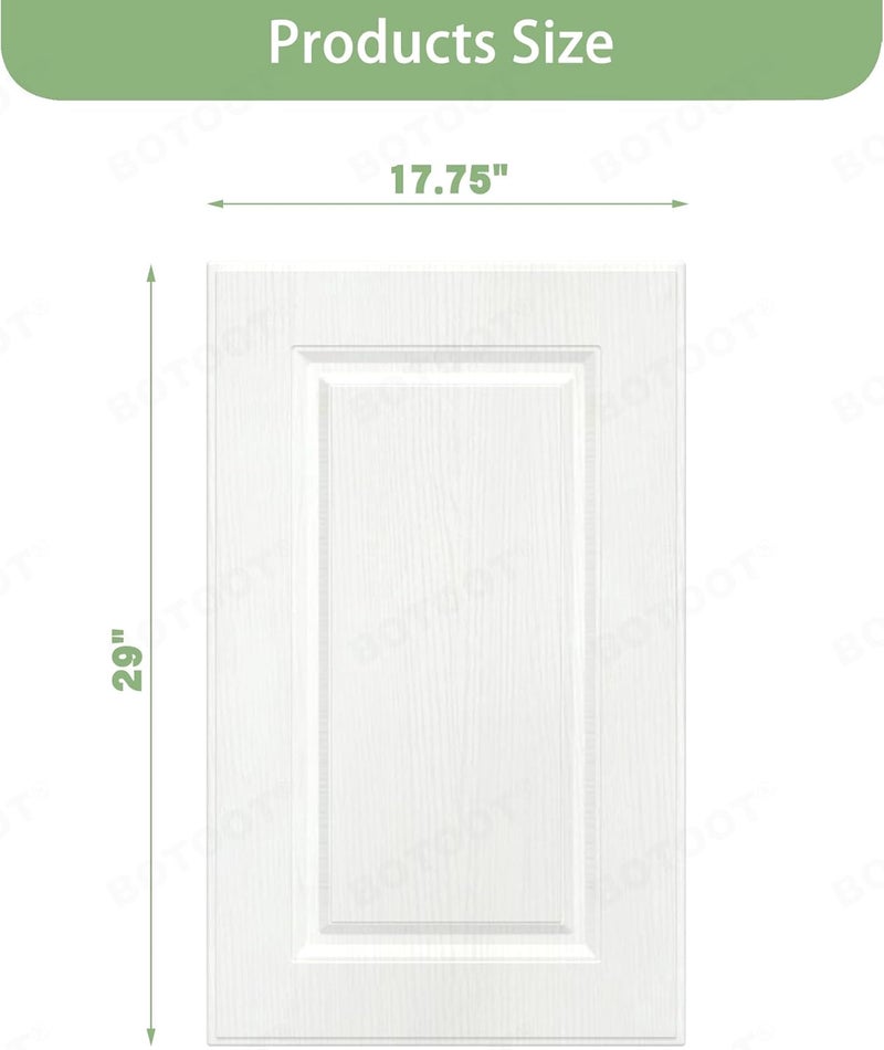 BOTOOT Built-in Cabinet Doors - Cabinet Doors for Kitchen, Living Room, Bedroom, Bathroom - 29 Inch High (White Texture, 17.75 Inch Wide) - Image 4