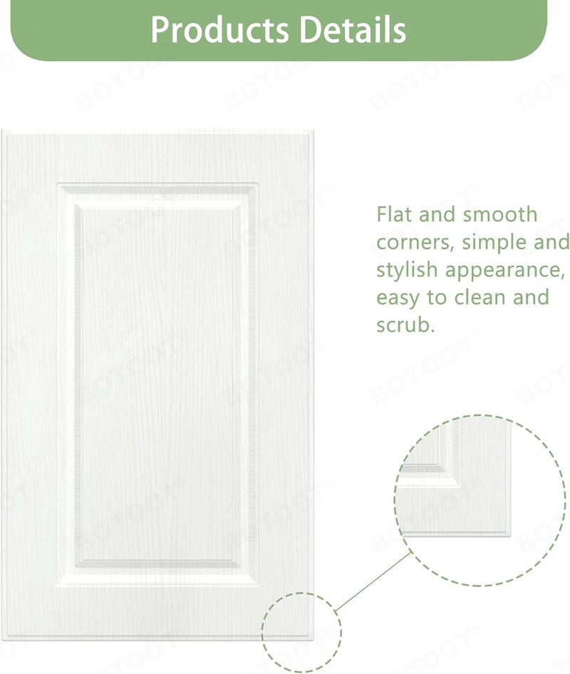 BOTOOT Built-in Cabinet Doors - Cabinet Doors for Kitchen, Living Room, Bedroom, Bathroom - 29 Inch High (White Texture, 17.75 Inch Wide) - Image 3