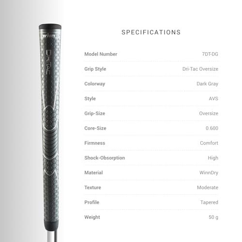 Winn Grips Dri-Tac 13 Piece Ladies/Men's Undersize (-1/32") Gray Golf Grip Bundle - Image 3