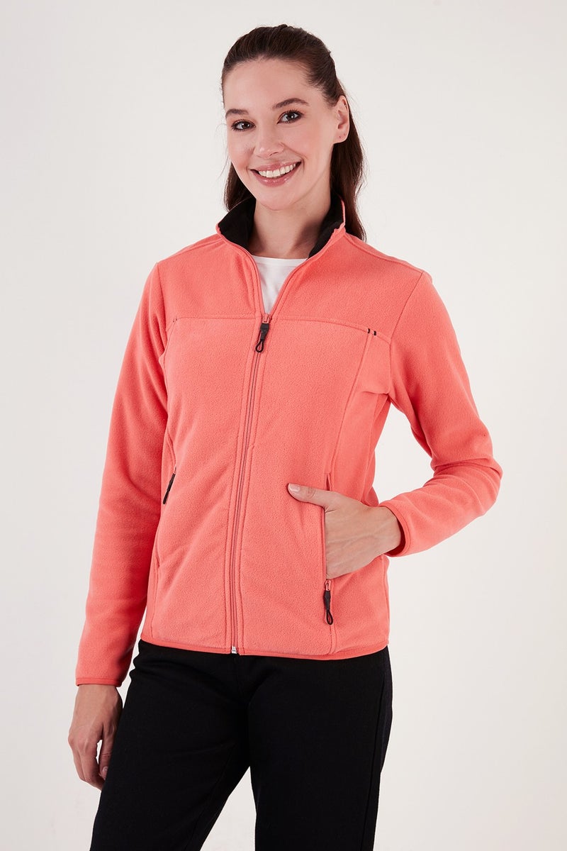 Lela Slim Fit Anti-Pilling Non-Pilling Zippered Pocket Fleece Cardigan Women's POLAR 5907002 - Image 1