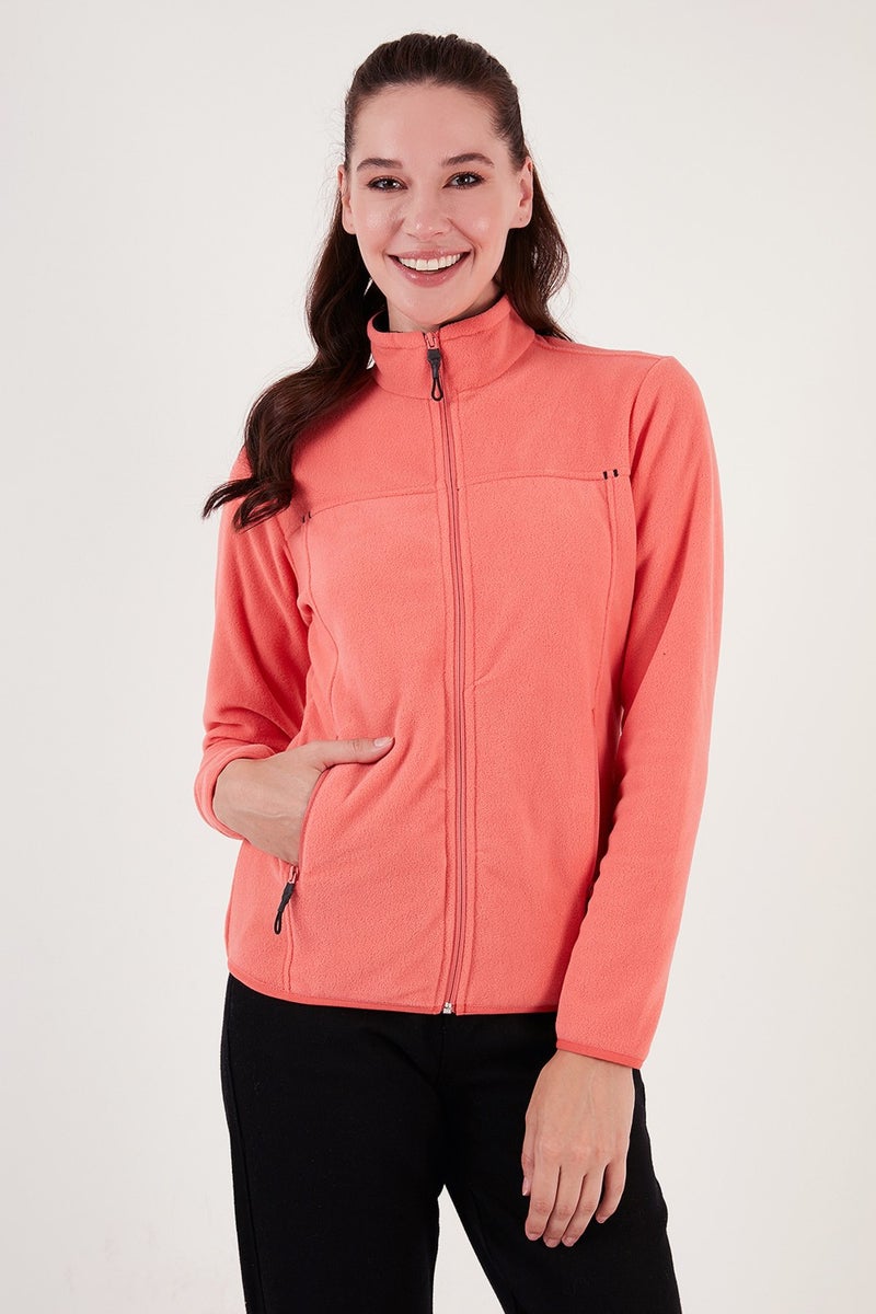 Lela Slim Fit Anti-Pilling Non-Pilling Zippered Pocket Fleece Cardigan Women's POLAR 5907002 - Image 3