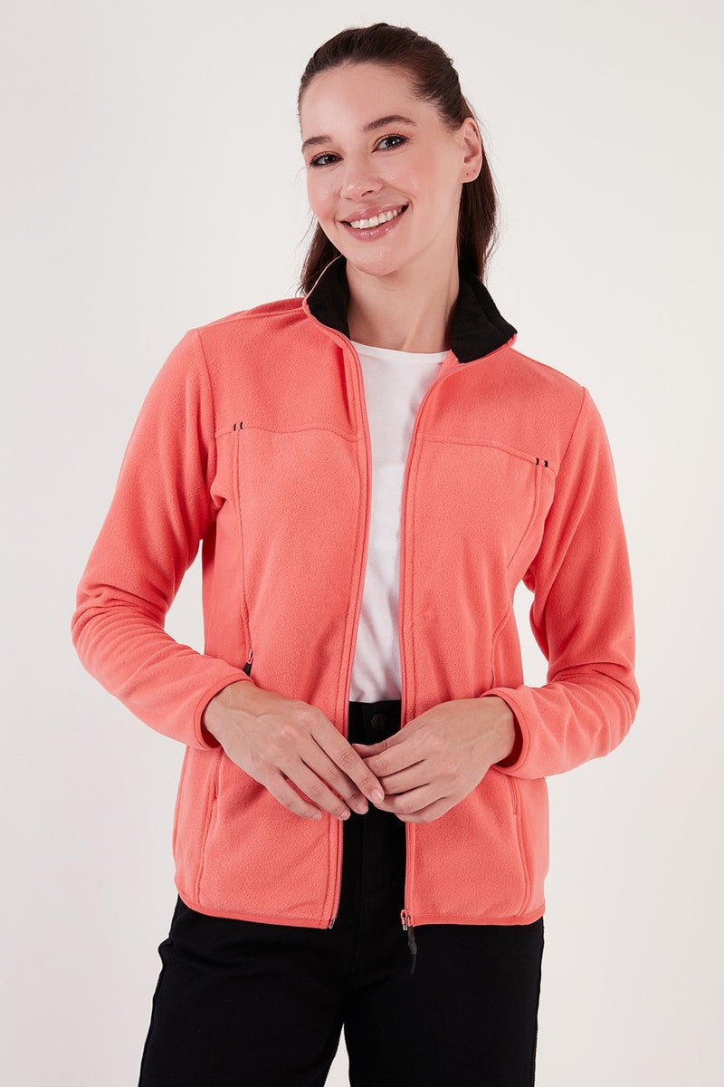 Lela Slim Fit Anti-Pilling Non-Pilling Zippered Pocket Fleece Cardigan Women's POLAR 5907002 - Image 2