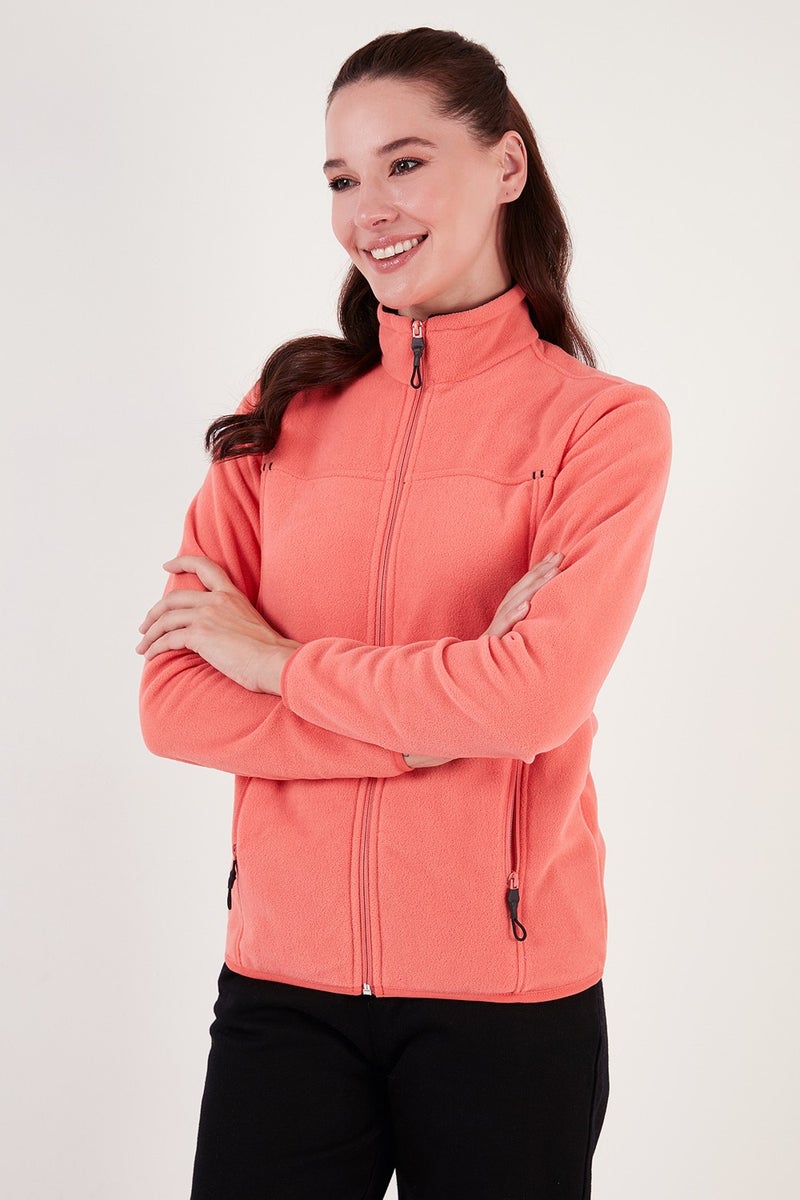 Lela Slim Fit Anti-Pilling Non-Pilling Zippered Pocket Fleece Cardigan Women's POLAR 5907002 - Image 4