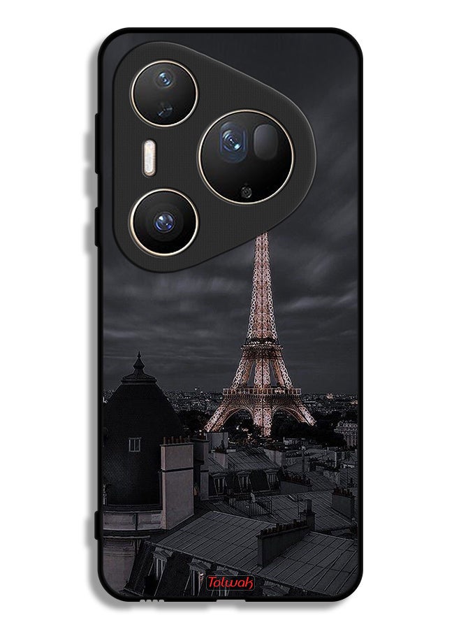 Tolwak Huawei Pura 80 Ultra Protective Case Cover Eiffel Tower In Night - Image 1
