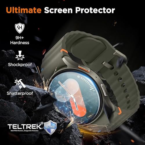 TELTREK Tempered Glass Screen Protector Compatible With Garmin Forerunner 165/165 Music & Fenix 6/6 Sapphire / Fenix6 Pro/6 Pro Solar (47mm) & Fenix8 /Fenix 8 SE (43mm) Screen Guard (Pack of 3) - Image 5
