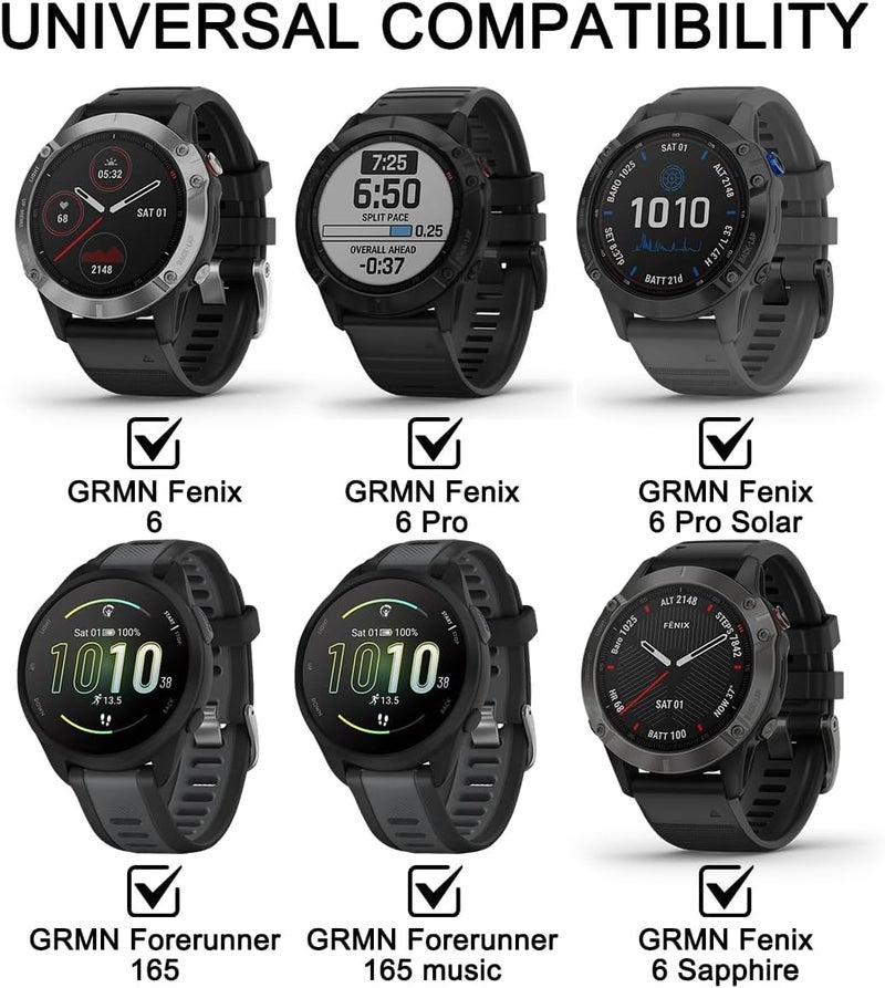 TELTREK Tempered Glass Screen Protector Compatible With Garmin Forerunner 165/165 Music & Fenix 6/6 Sapphire / Fenix6 Pro/6 Pro Solar (47mm) & Fenix8 /Fenix 8 SE (43mm) Screen Guard (Pack of 3) - Image 2