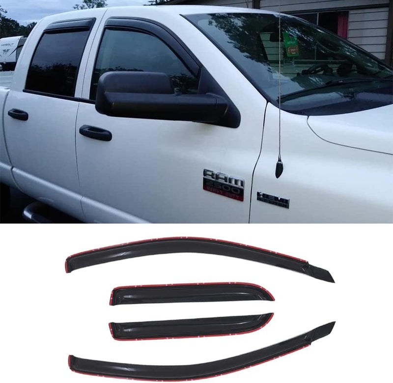 Deebior 194623 Original Side Window Wind Deflector Set for Dodge Ram 1500, 2500 & 3500 - Image 1