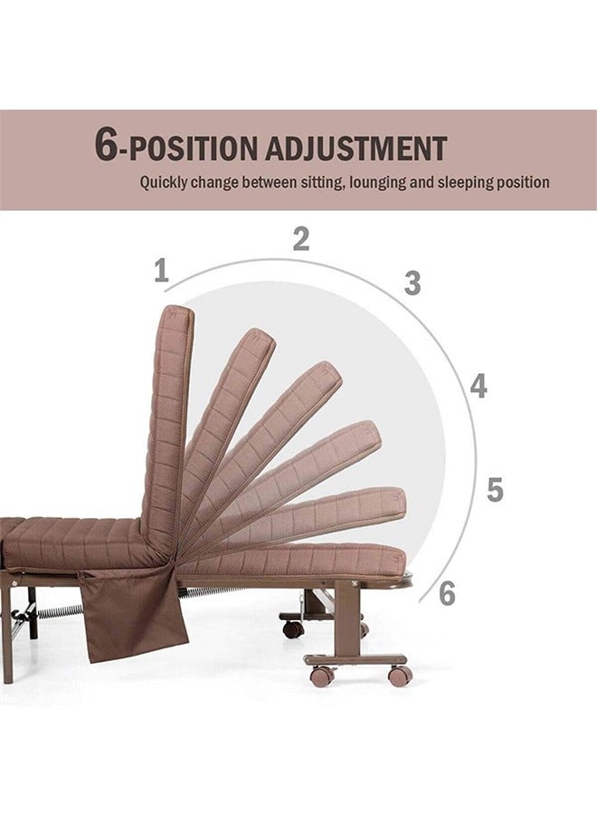 JCB CHIC Folding Bed,Single Bed Office Siesta Shrink Bed Household Simple Companion Cotton Folding Bed - Image 4