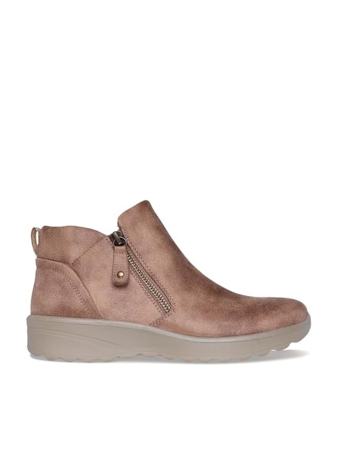 SKECHERS بوت كاحل سكيشرز مودرن كومفورت للنساء - لوفلي فايب - فول إن بلوم، فطر، 9 - Image 1