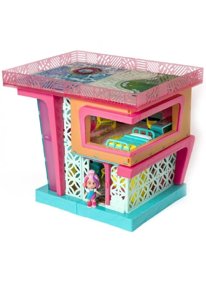 كوكيلوس فيلا أحلام لونا - بيت دمى مع ملحقات ودمية وحيوانات أليفة حصرية. يشمل ملصقات أثاث وأرضيات قابلة للتبديل. - Image 2