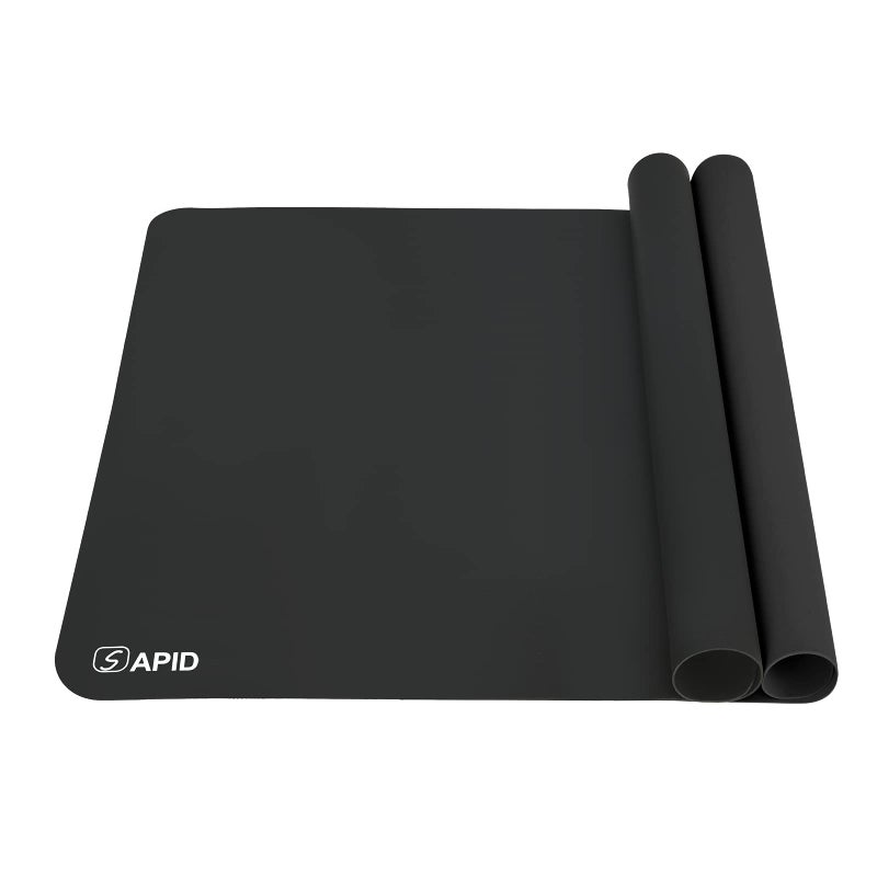 Sapid 2Pcs Thick Silicone Mat for Crafts Nonstick Silicon Sheet for Epoxy Resin Jewelry Mold Casting Art Painting Mats Food Grade Pastry Mat Heat Resistance Placemats 20279 Black