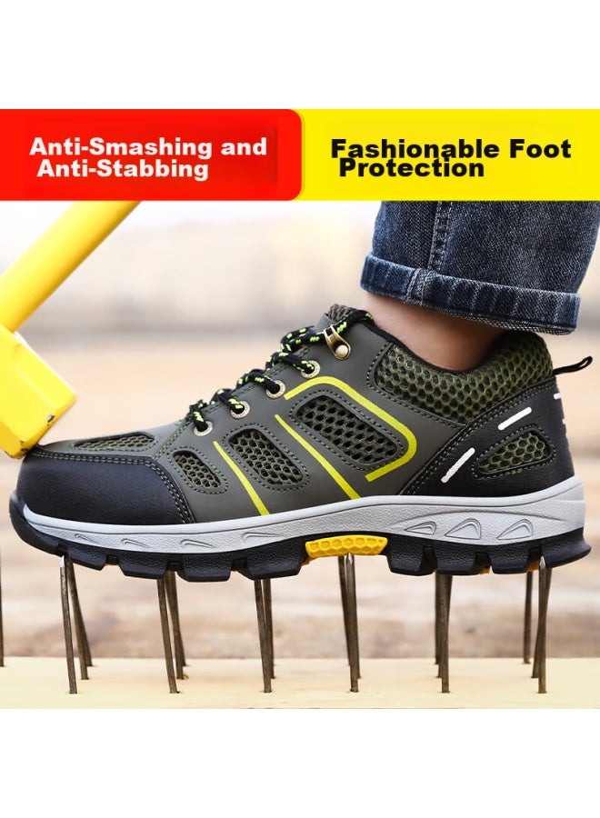 Jingtu Jingtu Safety Shoes For Men, Summer Breathable Steel Toe Cap, Puncture-resistant, Odor-resistant, Wear-resistant, Construction Site Work Shoes 857t Size 37 - Image 2