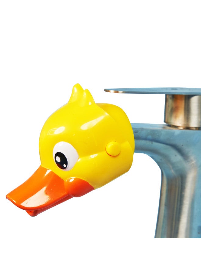 Baochenjia Cute Shape Baby Faucet Extender Splash-proof Children's Washing Gloves Mouth Guide Sink Extension-Specifications:Red Duck Head Ordinary Version  - Image 3