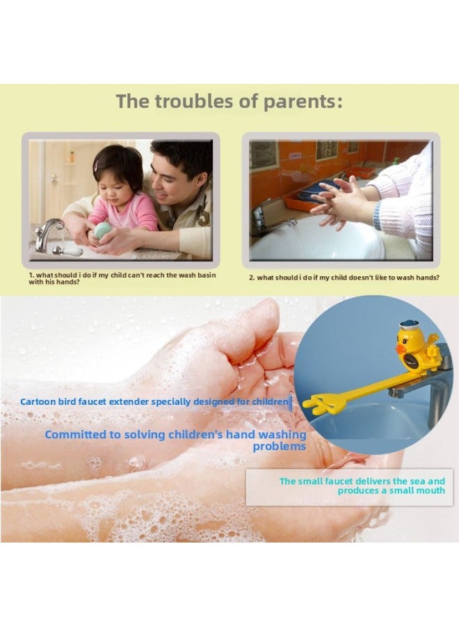 Baochenjia Cute Shape Baby Faucet Extender Splash-proof Children's Washing Gloves Mouth Guide Sink Extension-Specifications:Red Duck Head Ordinary Version  - Image 4