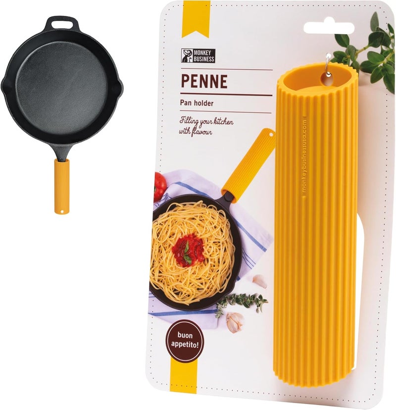 Monkey Business Silicone Kitchen Tool  Penneshaped kitchen utensil for hot handles when cooking and serving  NonSlip Penneshaped Silicone Sleeve Ideal for cast metal griddles and skillets - Image 1